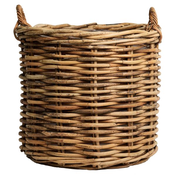 Havekurv rattan naturfarvet ø72x64cm