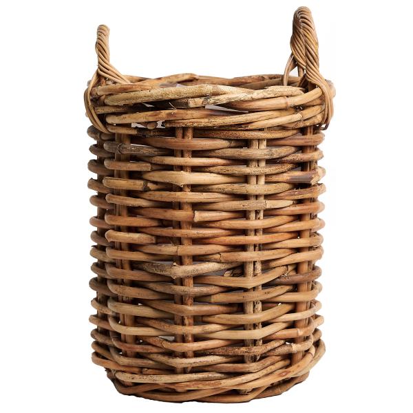 Havekurv rattan naturfarvet ø37x45cm