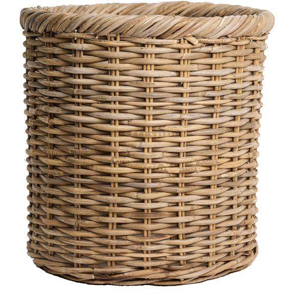 Havekurv beige kubo rattan ø50x52cm