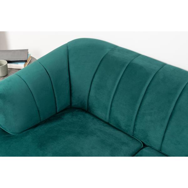 Andria 2 pers. velour grøn/guld