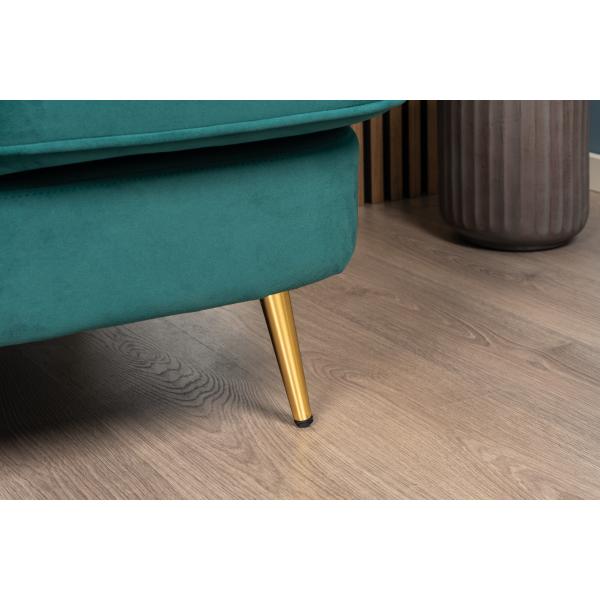 Andria 2 pers. velour grøn/guld