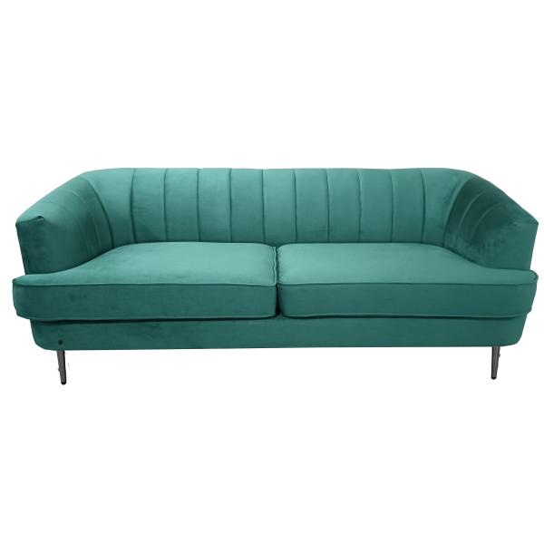 Andria 3 pers. velour grøn/sort