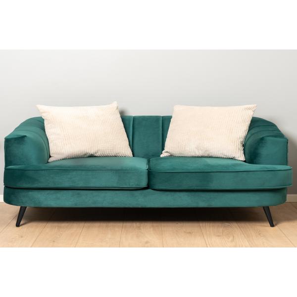 Andria 2 pers. velour grøn/sort