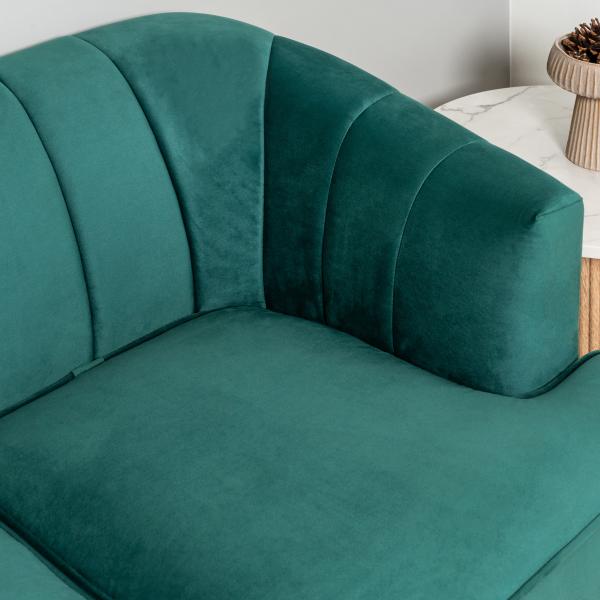 Andria 2 pers. velour grøn/sort