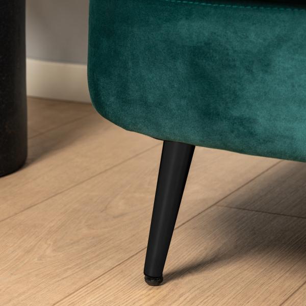 Andria 2 pers. velour grøn/sort