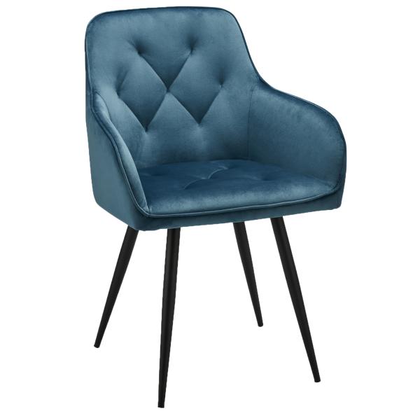 Nadja velour lyseblå