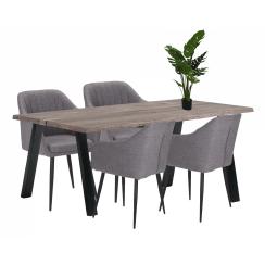 Spisebordssæt Firenze/Helle grå spisebordssæt