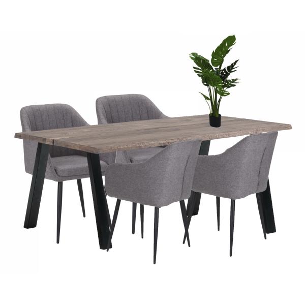 Spisebordssæt Firenze/Helle grå