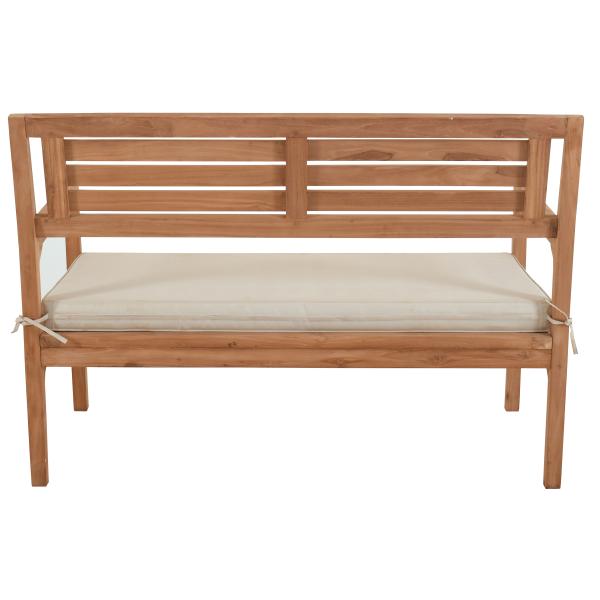 India bænk i teaktræ med hynde 120x70x89cm