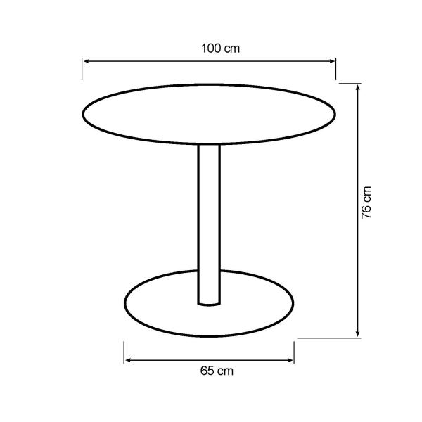 Verona sort ø100cm