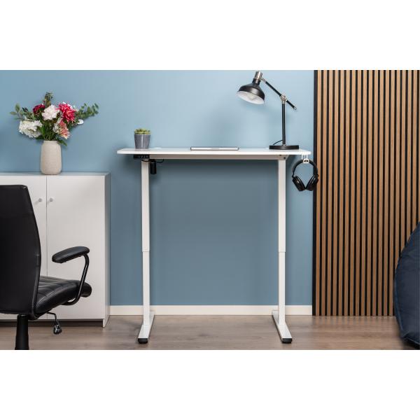 Hæve sænkebord hvid 120x60cm