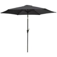 Parasol med vip mørkegrå 3m
