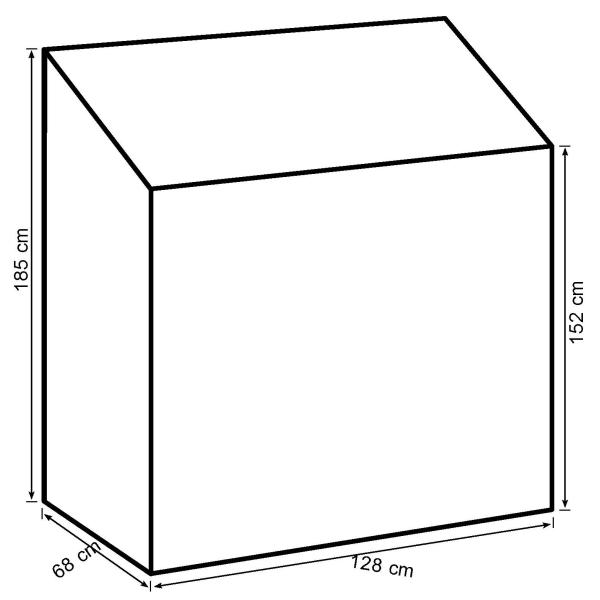 Vægdrivhus poly sort 68x128x185cm