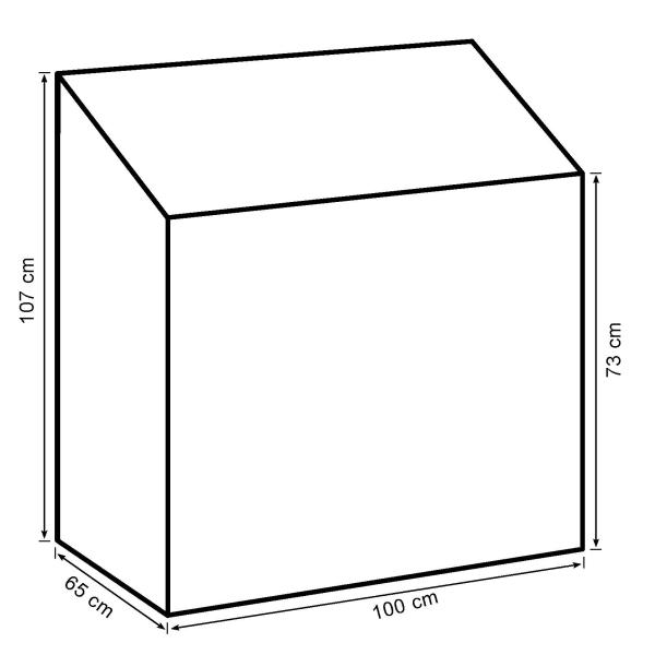 Vægdrivhus poly sort 65x100x107cm