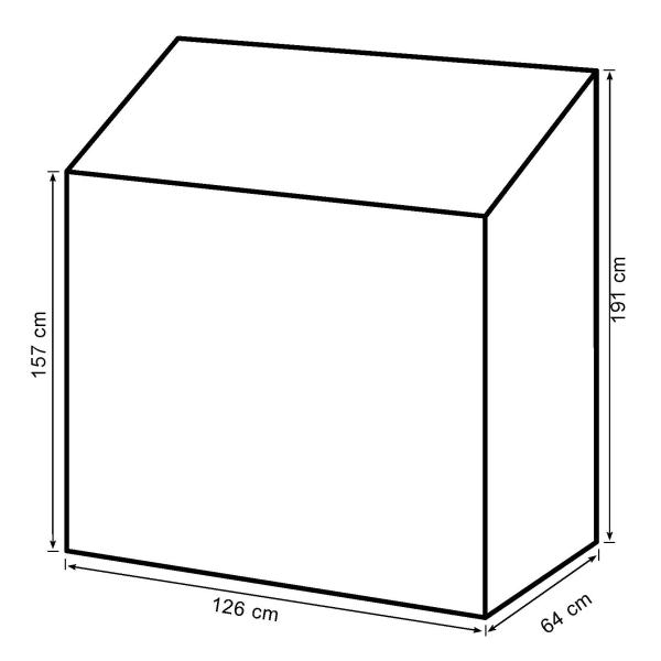 Vægdrivhus poly sort 64x126x191cm