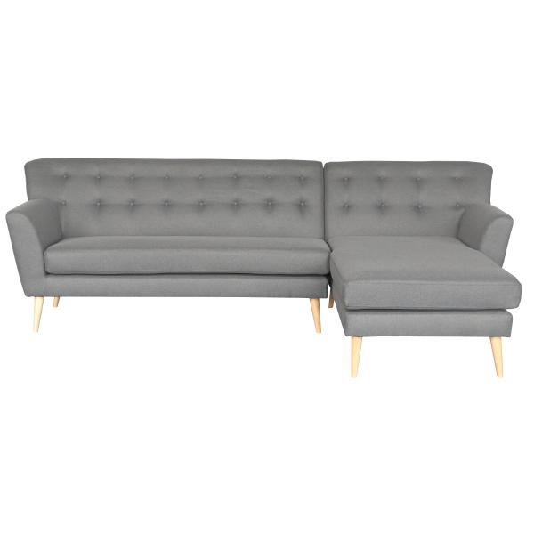 Padova højrevendt chaiselong sofa mørkegrå