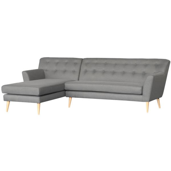 Padova venstrevendt chaiselong sofa mørkegrå