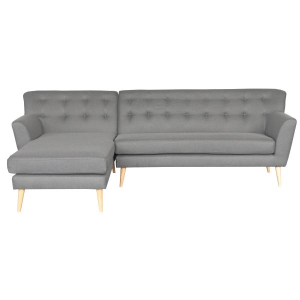 Padova venstrevendt chaiselong sofa mørkegrå