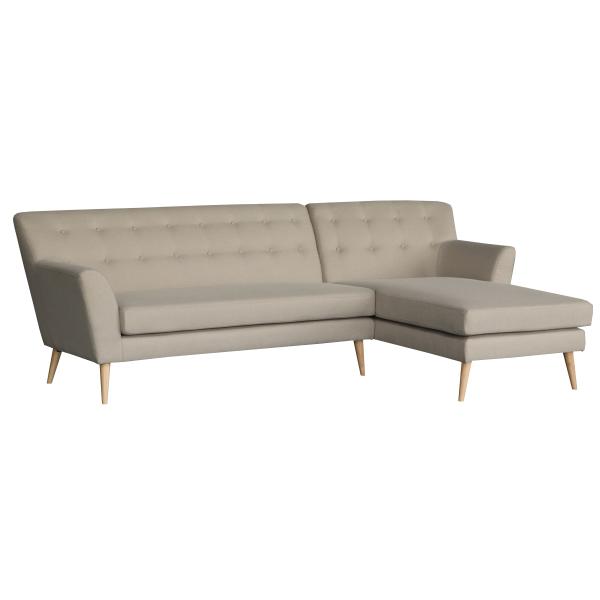 Padova højrevendt chaiselong sofa beige