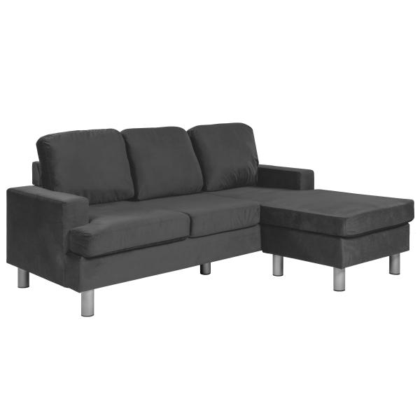 Boston chaiselong sofa velour sort