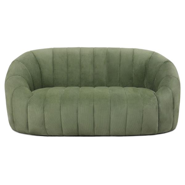 Parma 2 personers sofa fløjl grøn