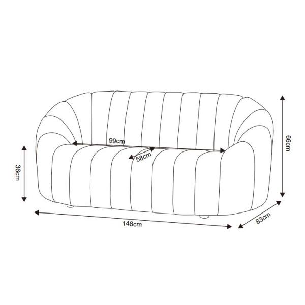 Parma 2 pers. sofa fløjl grøn