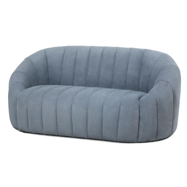 Parma 2 personers sofa fløjl dueblå