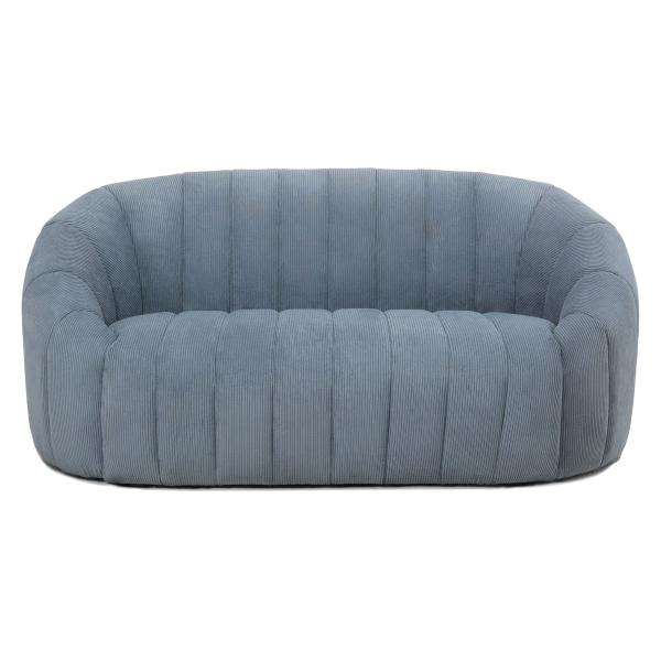 Parma 2 pers. sofa fløjl dueblå