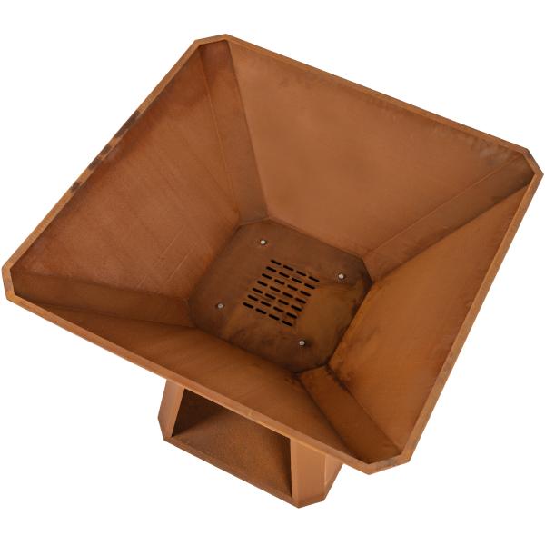 Bålsted kvadratisk cortenstål