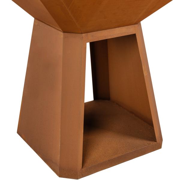 Bålsted kvadratisk cortenstål