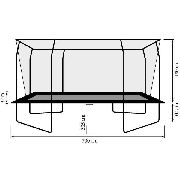 Bestplay Plus firkantet 305x700cm