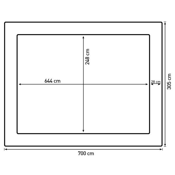 Bestplay Plus firkantet 305x700cm