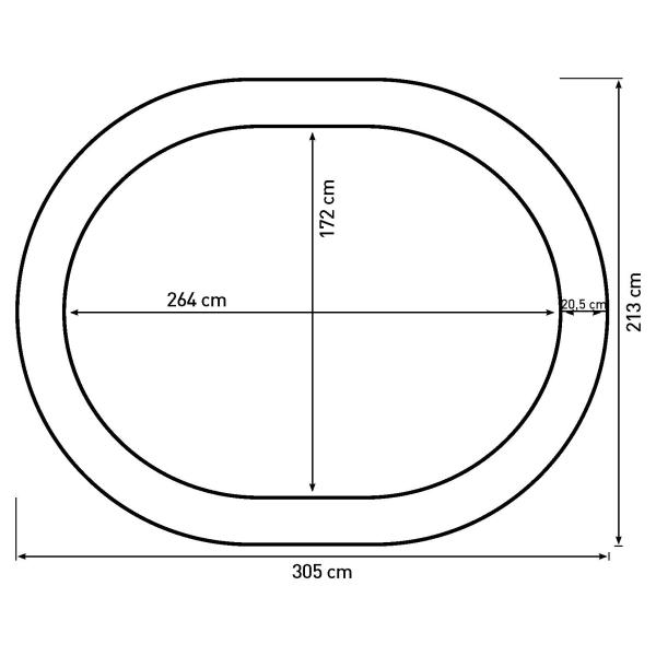Bestplay Plus oval 213x305cm