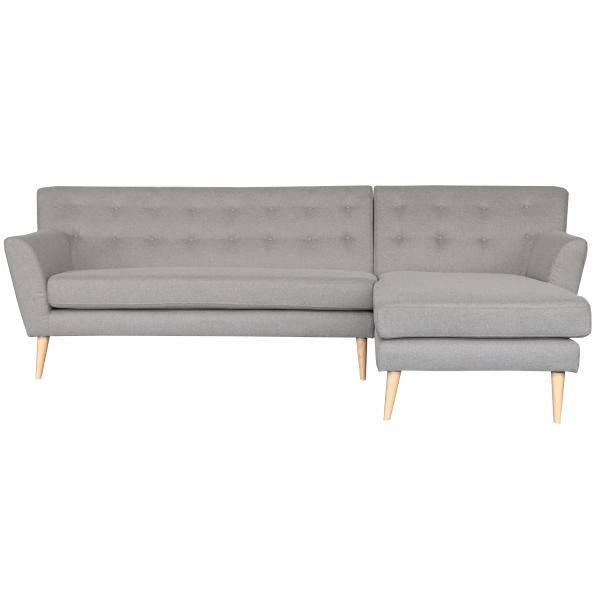 Padova højrevendt chaiselong sofa grå