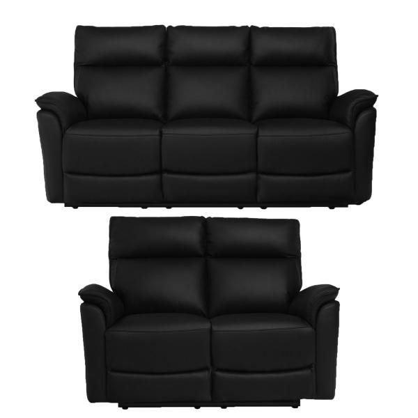 Billede af Furnhouse Helsingborg 2+3 læder sort