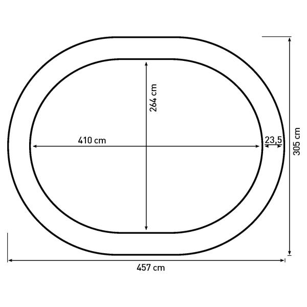 Kantpude til Plus oval 305x457cm