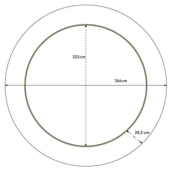 Bestplay Plus kantpude ø366cm