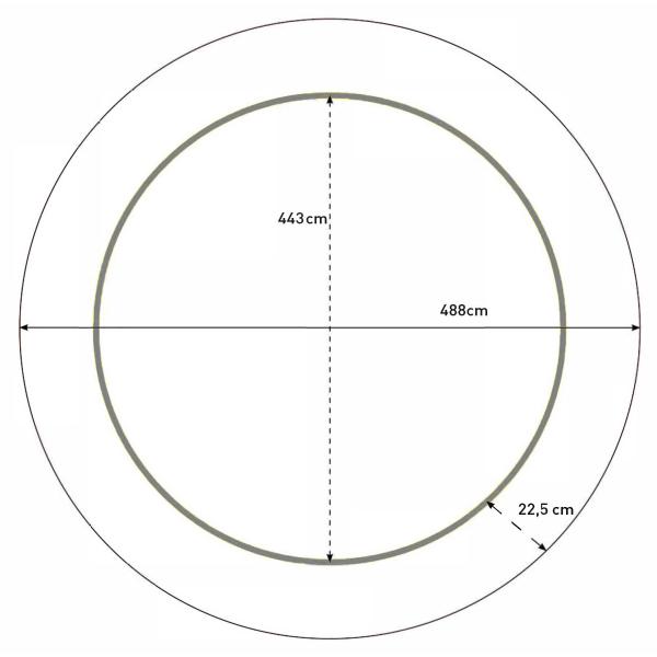 Kantpude til Plus ø488cm