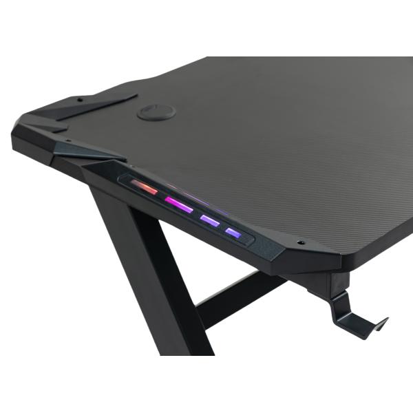 GameX med LED 120x60cm sort/sort
