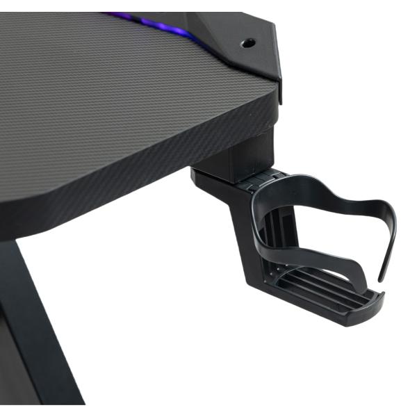 GameX med LED 120x60cm sort/sort