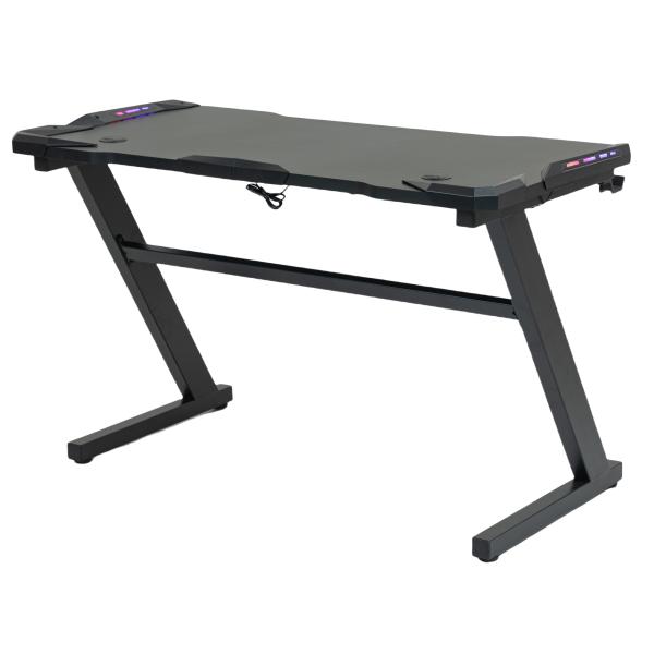 GameX med LED 120x60cm sort/sort