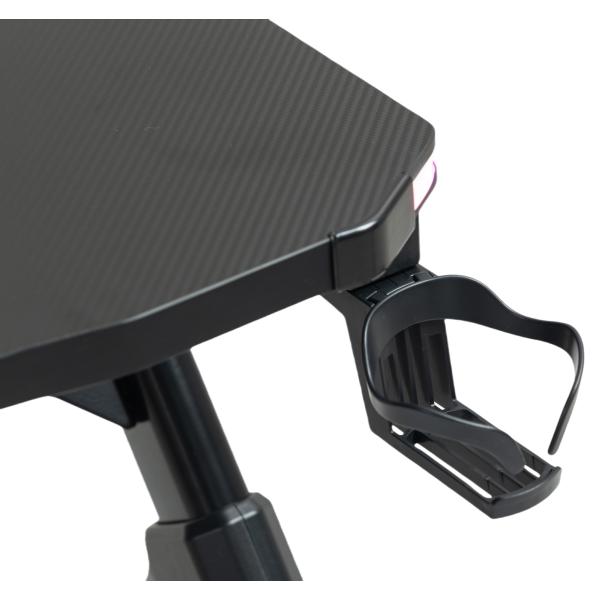 GameX med LED 120x60cm sort/sort