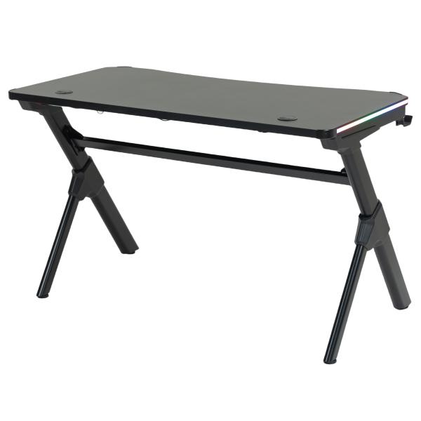 GameX med LED 120x60cm sort/sort