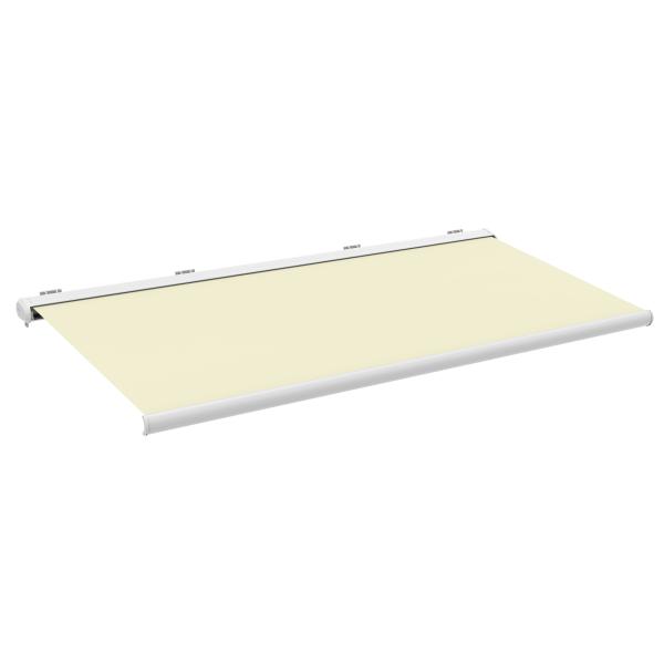 Elektrisk markise lukket 600x300cm hvid/creme