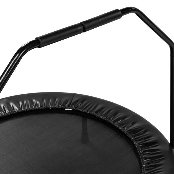 Powerme fitness trampolin m. håndtag sort ø100cm