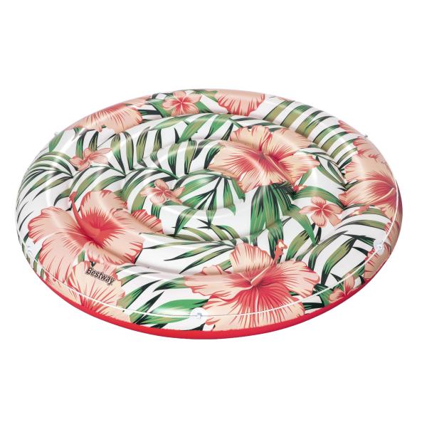 Bestway oppustelig luftmadras med blomster ø158cm