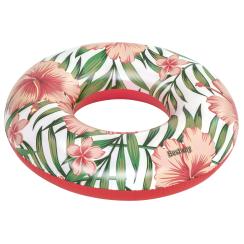 Bestway tropisk med palmer lyserød ø119cm badering