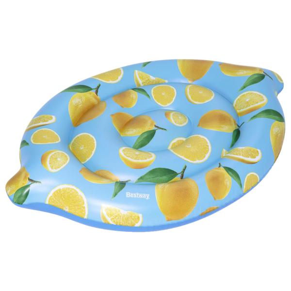 Bestway Oppustelig luftmadras citron 176x122cm