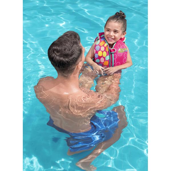 Bestway Swim Safe lyserød 1-3 år