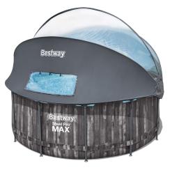 Steel pro MAX med dome 366x122cm  badebassin / pool
